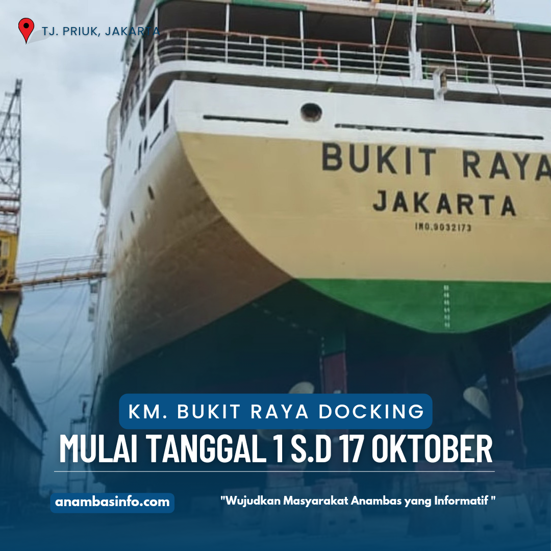 UPDATE! KM. Bukit Raya Docking: Mulai Tanggal 1 s.d 17 Oktober 2023