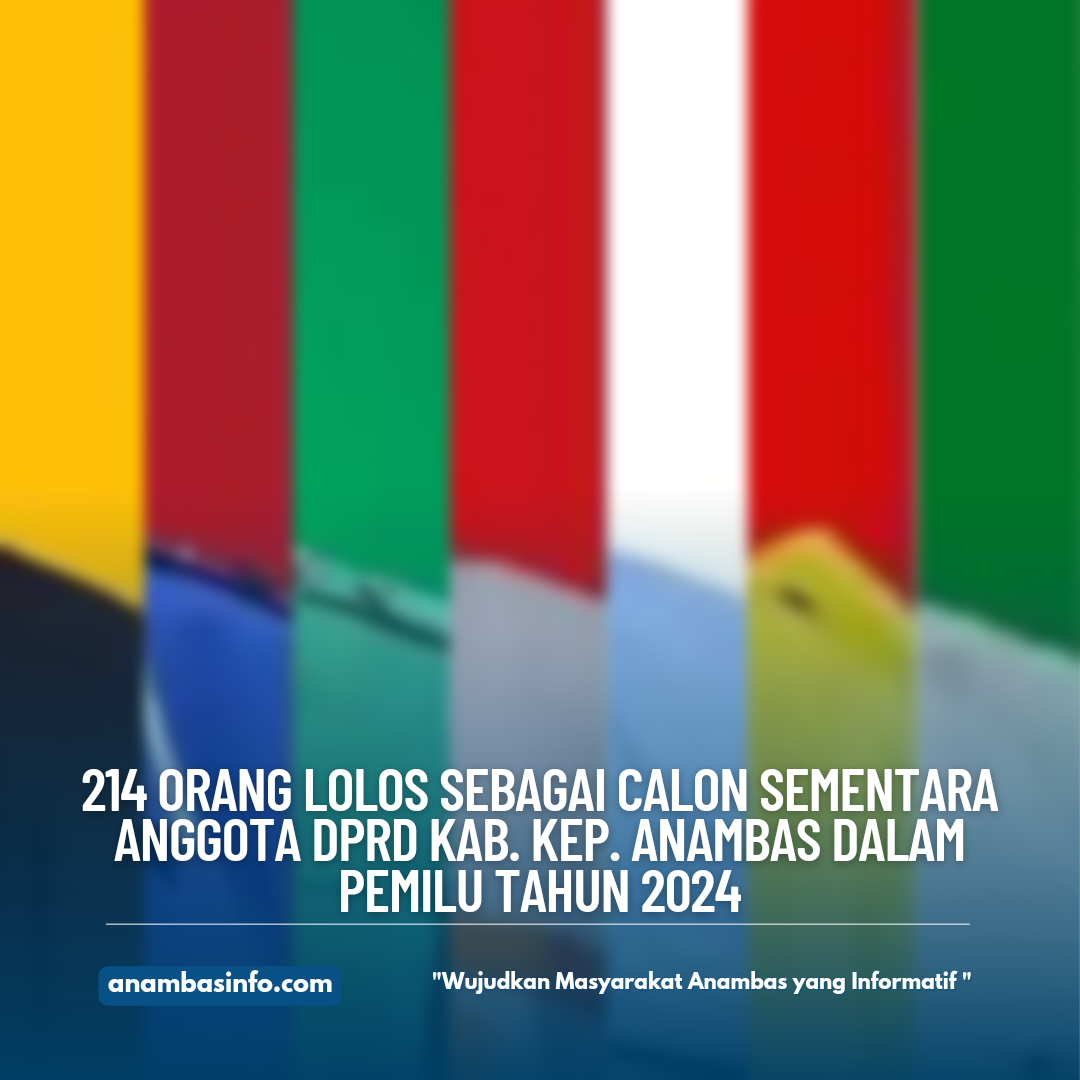 214 Orang Lolos Sebagai Calon Sementara Anggota DPRD Kab. Kep. Anambas dalam Pemilu Tahun 2024
