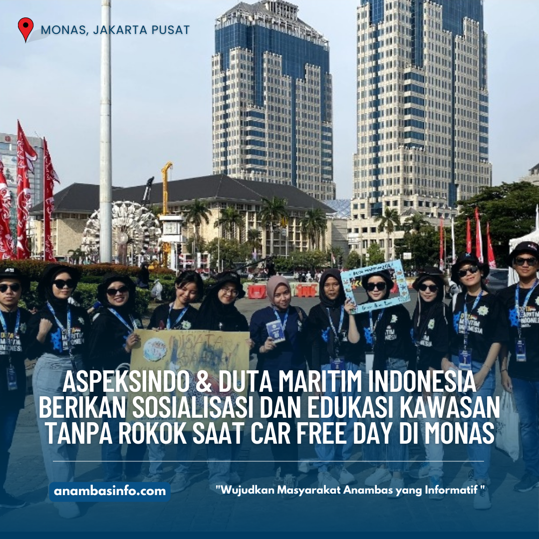 Aspeksindo & Duta Maritim Indonesia Berikan Sosialisasi dan Edukasi Kawasan Tanpa Rokok saat Car-free Day di Monas