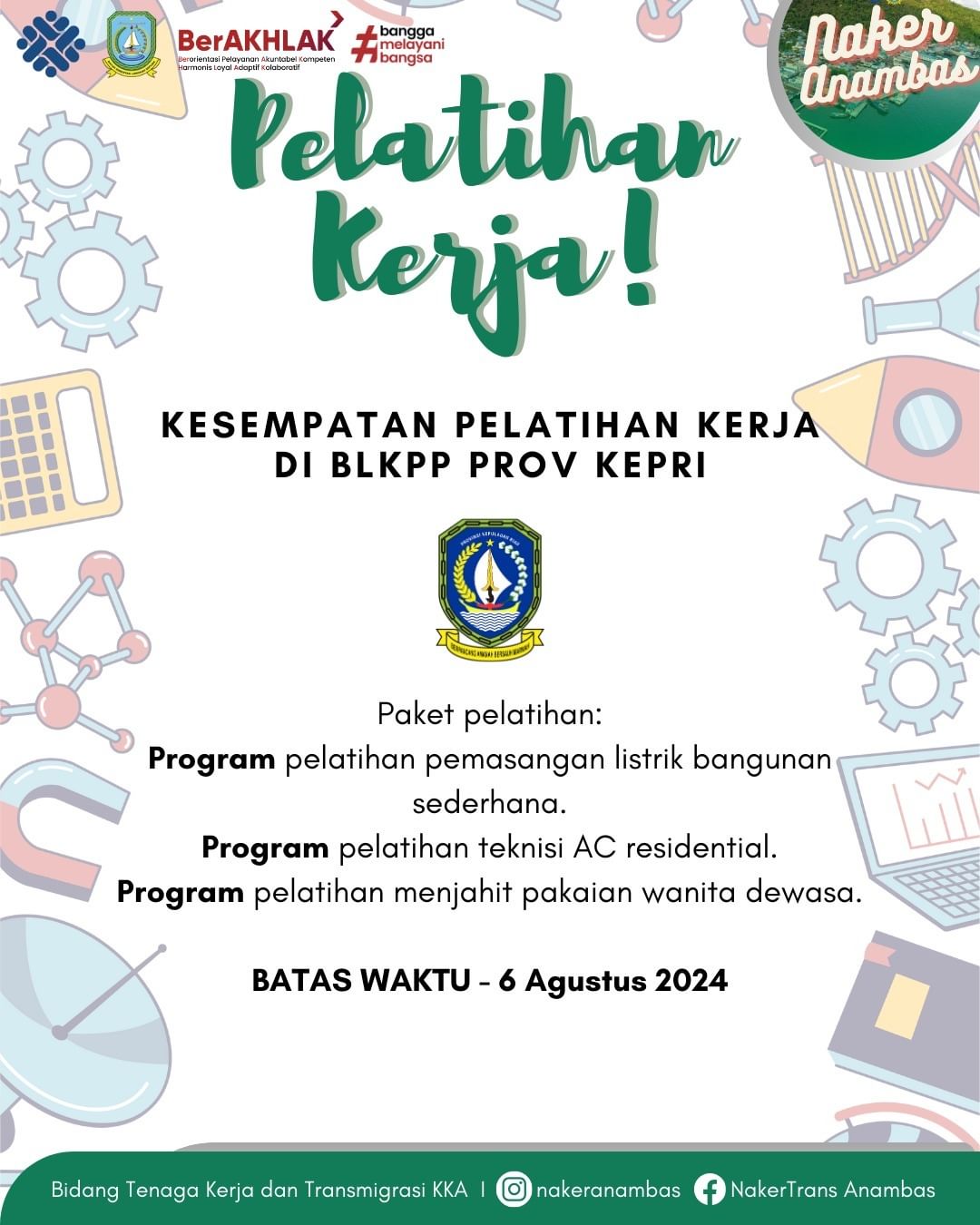 Pelatihan Kerja! di BLKPP Prov. Kepri – Berikut Prosedur dan Persyaratannya