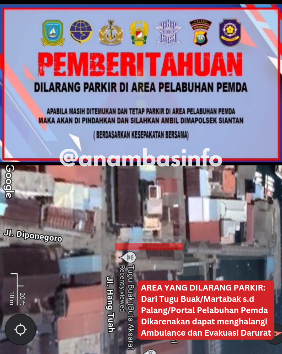 Larangan Parkir di Area Pelabuhan Pemda Tarempa
