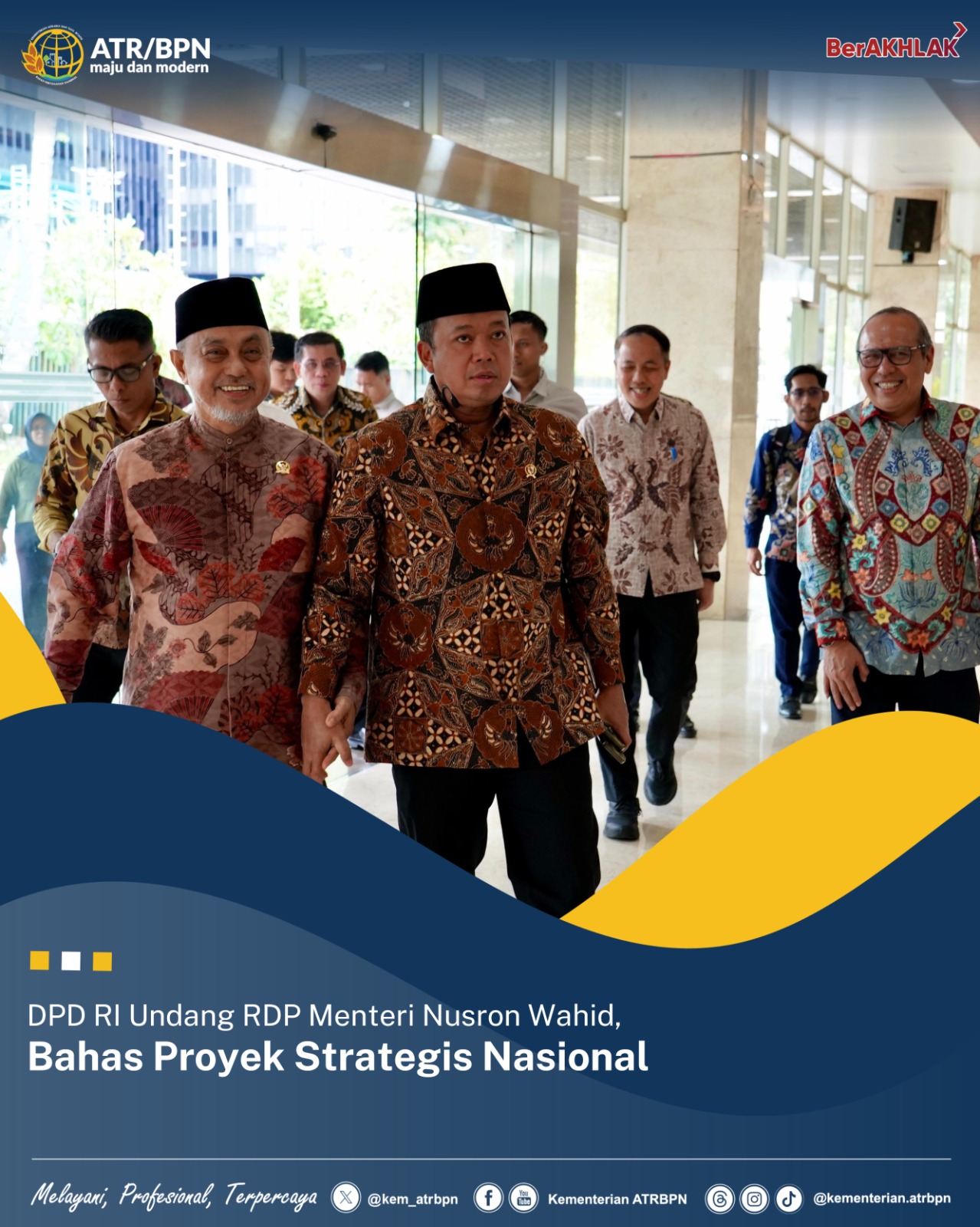DPD RI Undang RDP Menteri Nusron Wahid, Bahas Proyek Strategis Nasional