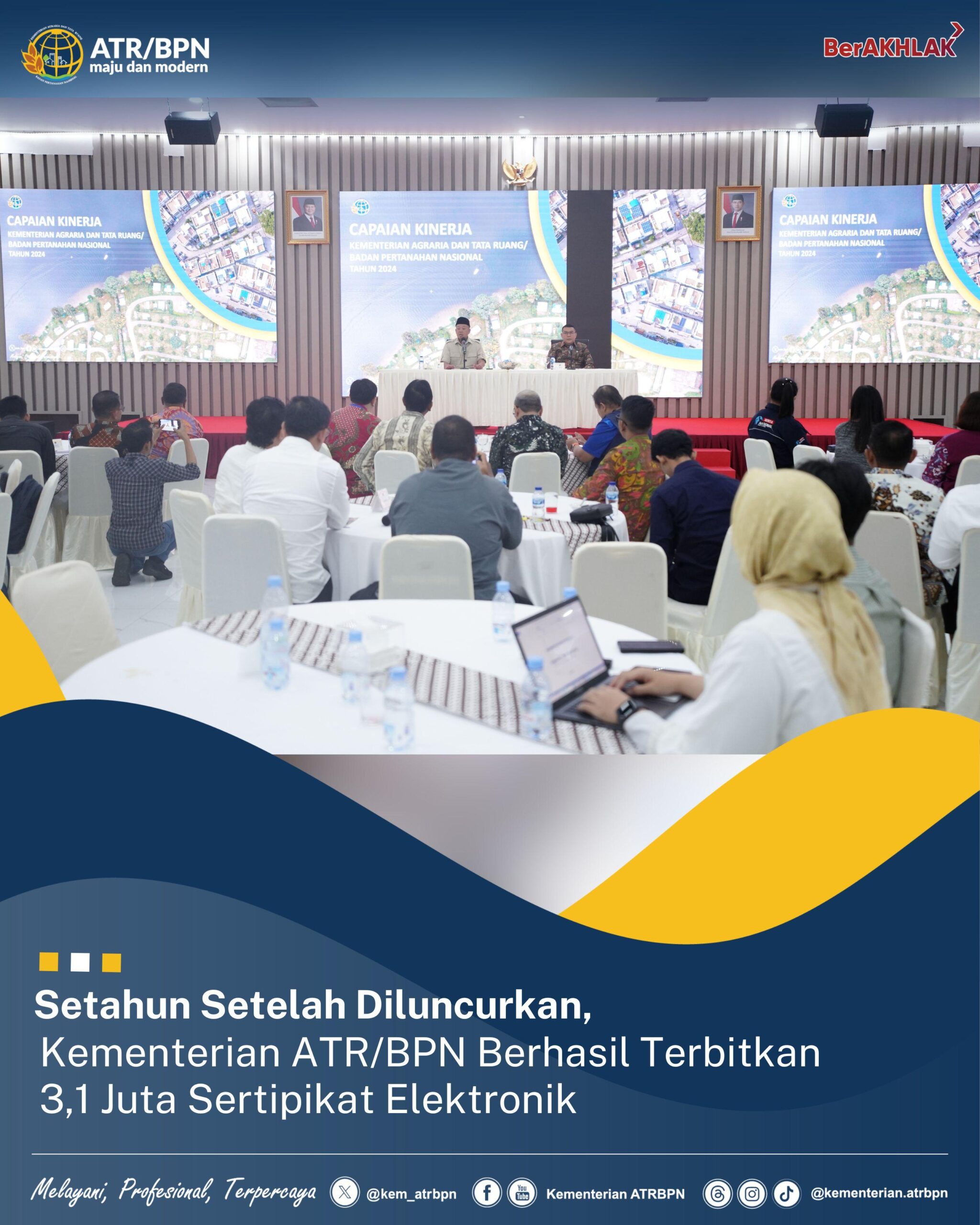 Setahun Setelah Diluncurkan, Kementerian ATR/BPN Berhasil Terbitkan 3,1 Juta Sertipikat Elektronik