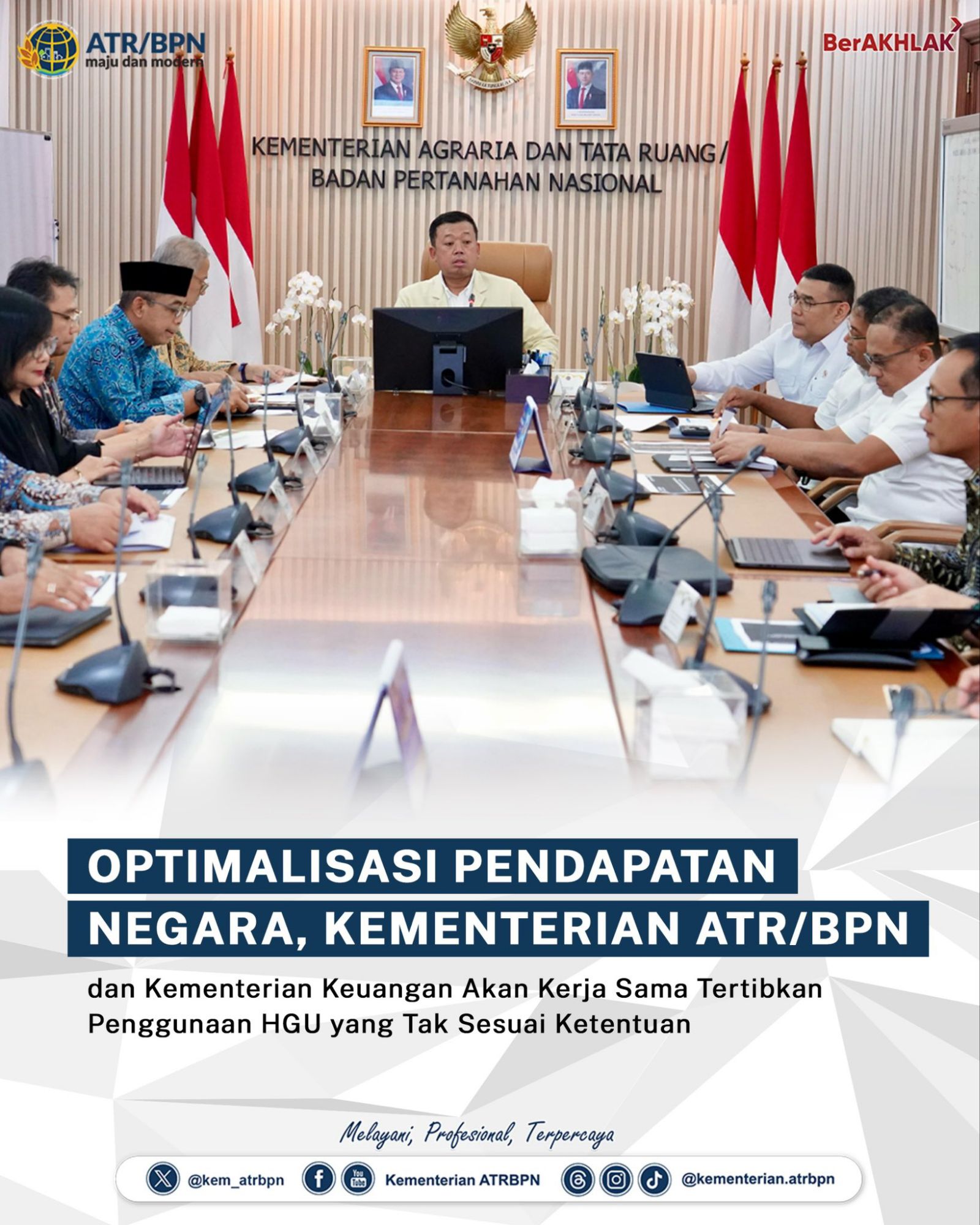 Optimalisasi Pendapatan Negara, Kementerian ATR/BPN dan Kementerian Keuangan Akan Kerja Sama Tertibkan Penggunaan HGU yang Tak Sesuai Ketentuan