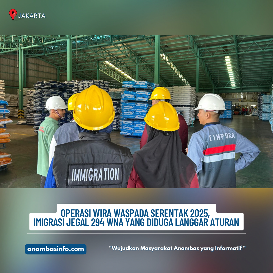 Operasi Wira Waspada Serentak 2025, Imigrasi Jegal 294 WNA yang Diduga Langgar Aturan