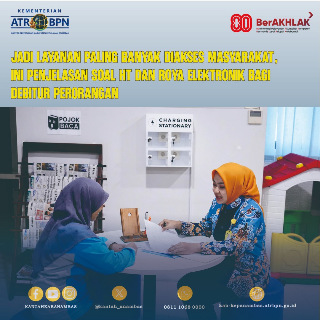 Jadi Layanan Paling Banyak Diakses Masyarakat, Ini Penjelasan Soal HT dan Roya Elektronik bagi Debitur Perorangan