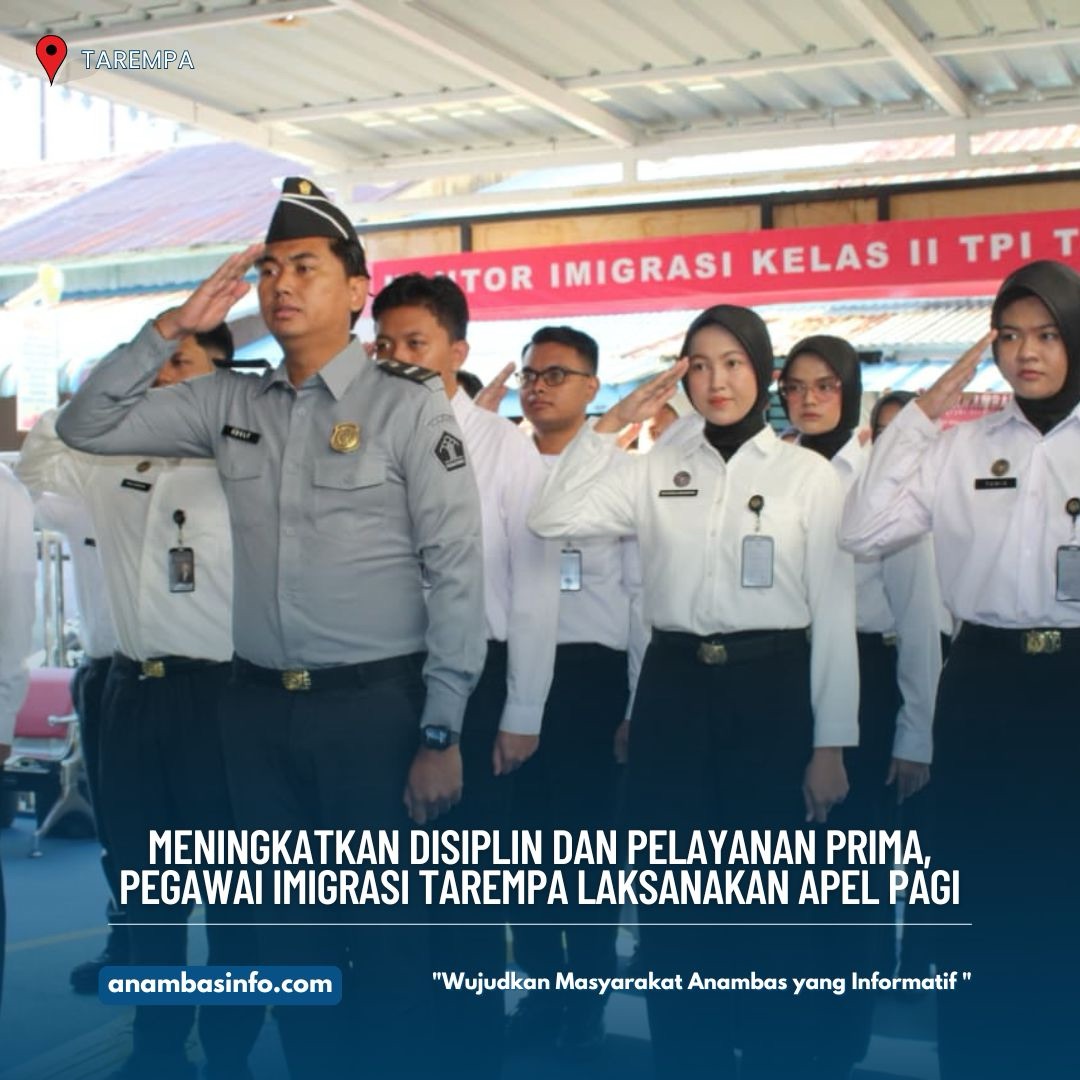 Meningkatkan Disiplin dan Pelayanan Prima, Pegawai Imigrasi Tarempa Laksanakan Apel Pagi