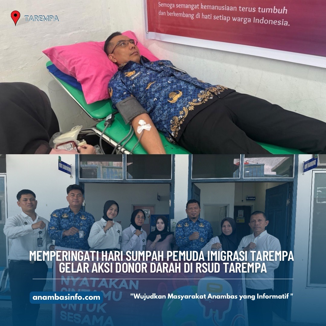 Memperingati Hari Sumpah Pemuda Imigrasi Tarempa Gelar Aksi Donor Darah di RSUD Tarempa