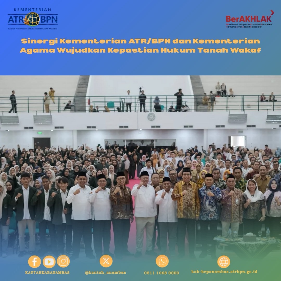 Sinergi Kementerian ATR/BPN dan Kementerian Agama Wujudkan Kepastian Hukum Tanah Wakaf