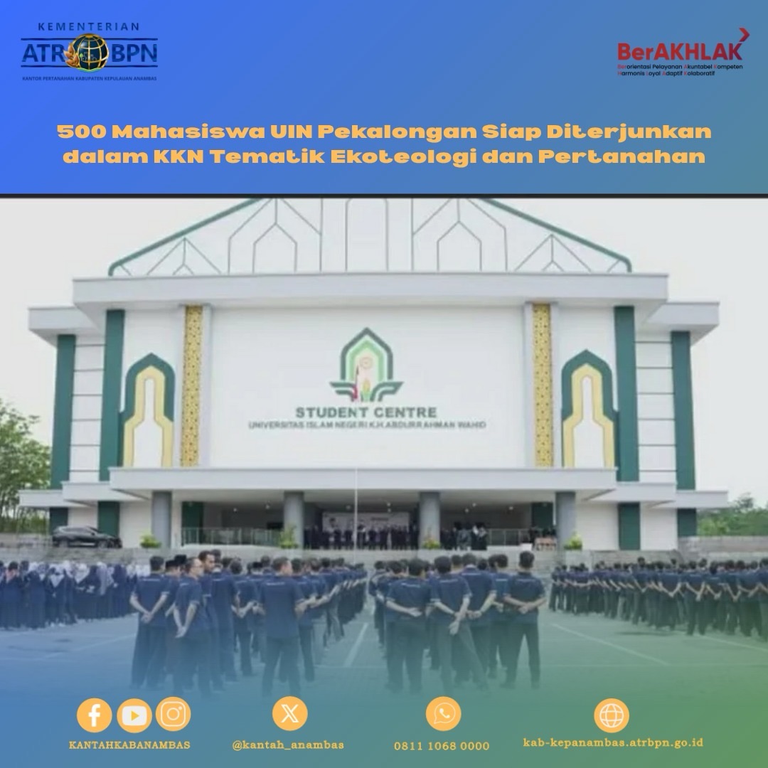 500 Mahasiswa UIN Pekalongan Siap Diterjunkan dalam KKN Tematik Ekoteologi dan Pertanahan