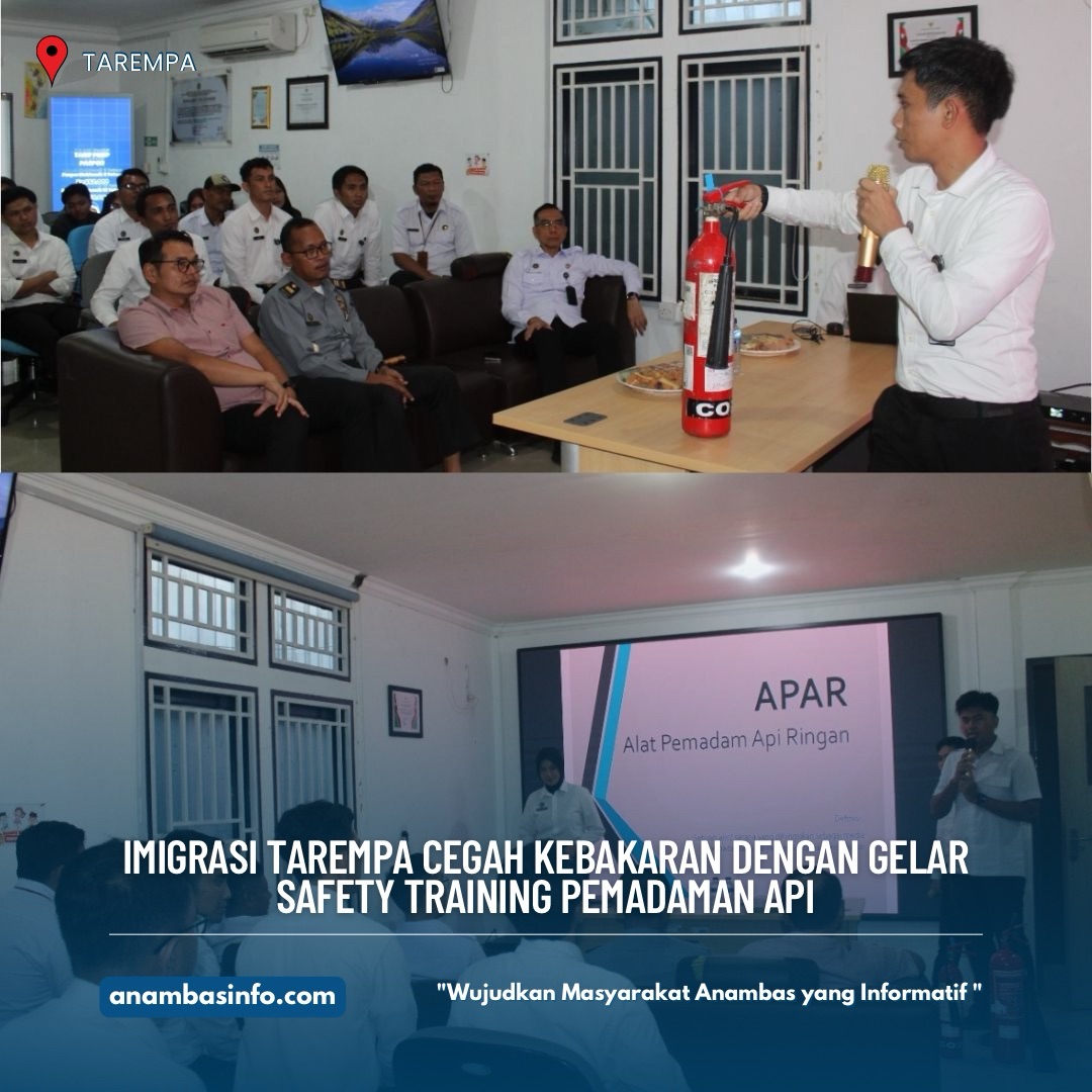 Imigrasi Tarempa Cegah Kebakaran dengan Gelar Safety Training Pemadaman Api