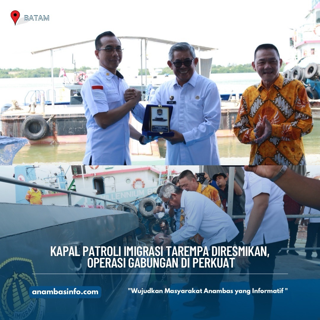 Kapal Patroli Imigrasi Tarempa diresmikan, Operasi Gabungan di Perkuat
