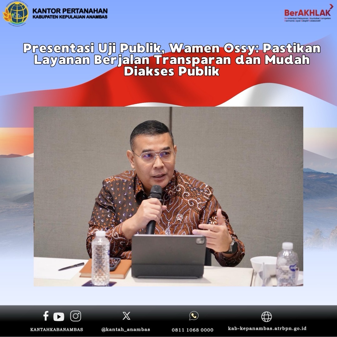 Presentasi Uji Publik, Wamen Ossy: Pastikan Layanan Berjalan Transparan dan Mudah Diakses Publik