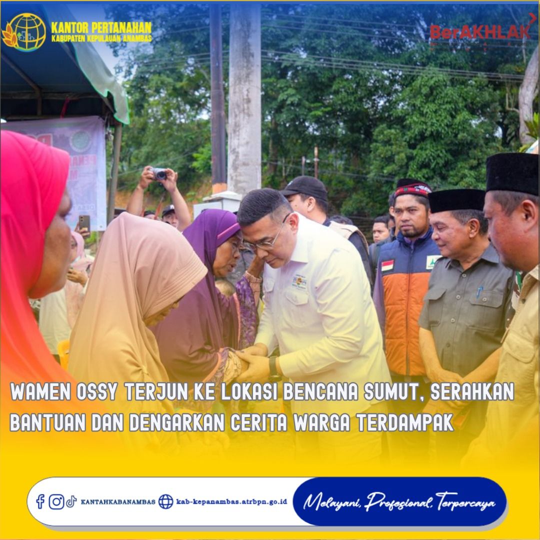 Wamen Ossy Terjun ke Lokasi Bencana Sumut, Serahkan Bantuan dan Dengarkan Cerita Warga Terdampak