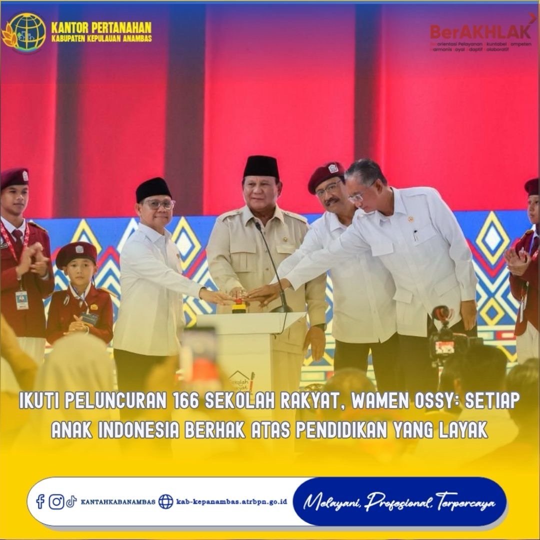 Ikuti Peluncuran 166 Sekolah Rakyat, Wamen Ossy: Setiap Anak Indonesia Berhak atas Pendidikan yang Layak