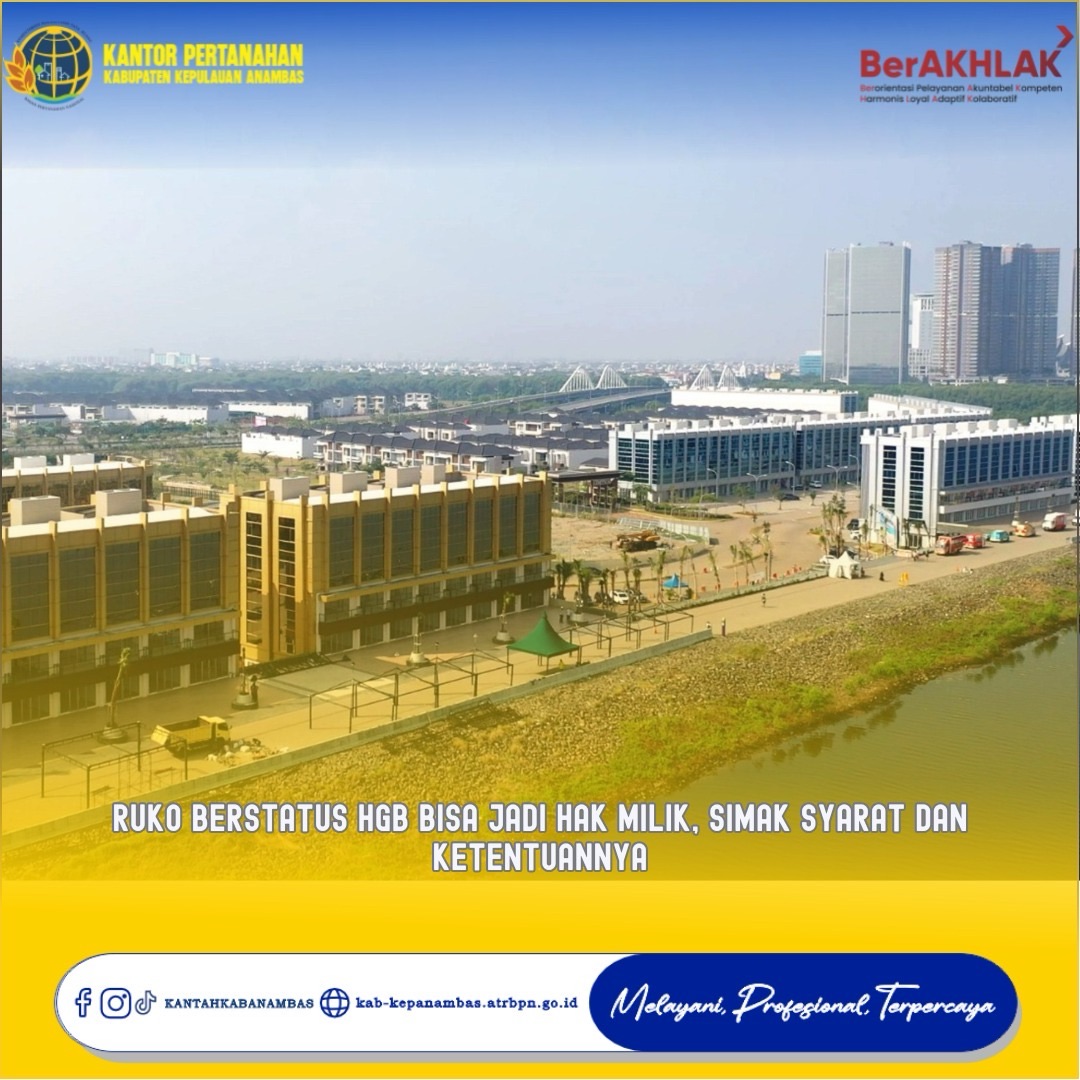 Ruko Berstatus HGB Bisa Jadi Hak Milik, Simak Syarat dan Ketentuannya