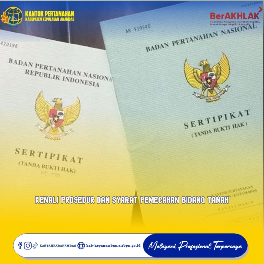Kenali Prosedur dan Syarat Pemecahan Bidang Tanah