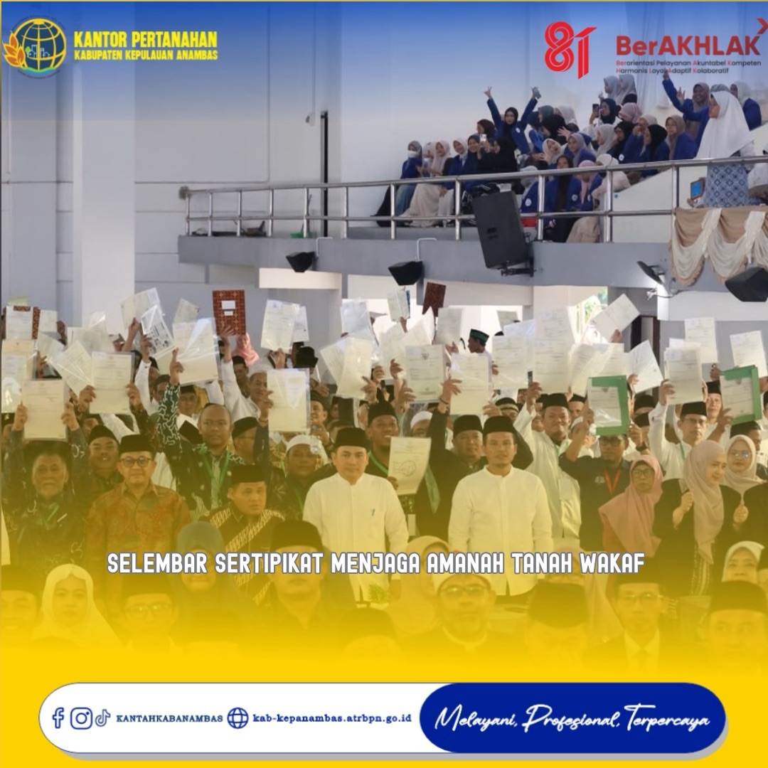 Selembar Sertipikat Menjaga Amanah Tanah Wakaf