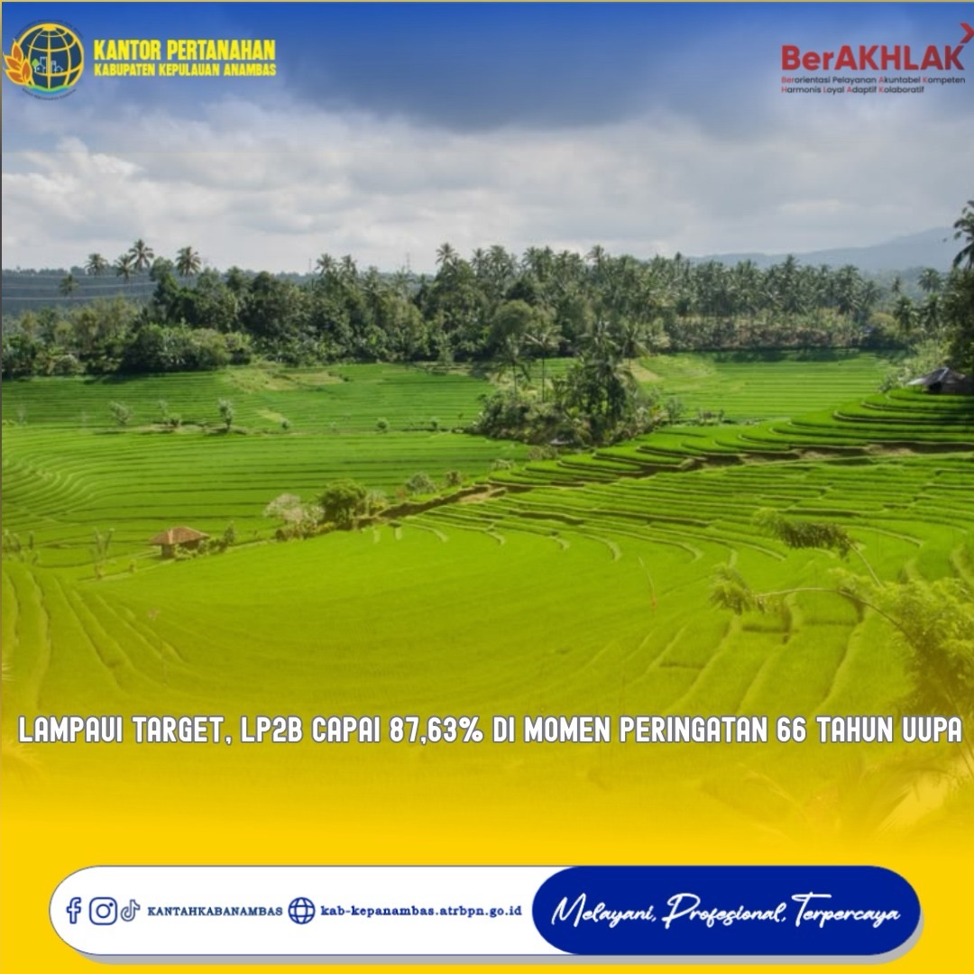 Lampaui Target, LP2B Capai 87,63% di Momen Peringatan 66 Tahun UUPA